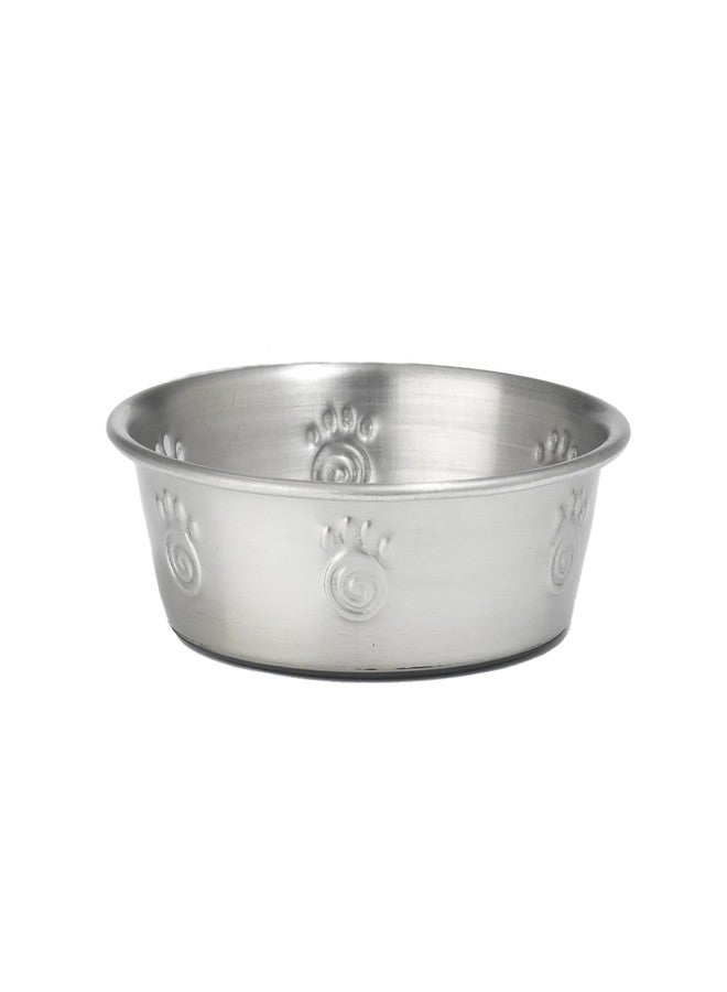 PetRageous 60046 Cayman Classic Non-Skid Stainless-Steel Dishwasher Safe Bowl 1-Cup Capacity 4.5-Inch Diameter 1.5-Inch Tall for Small Dogs and Cats of Any Size, Metallic - Image 1